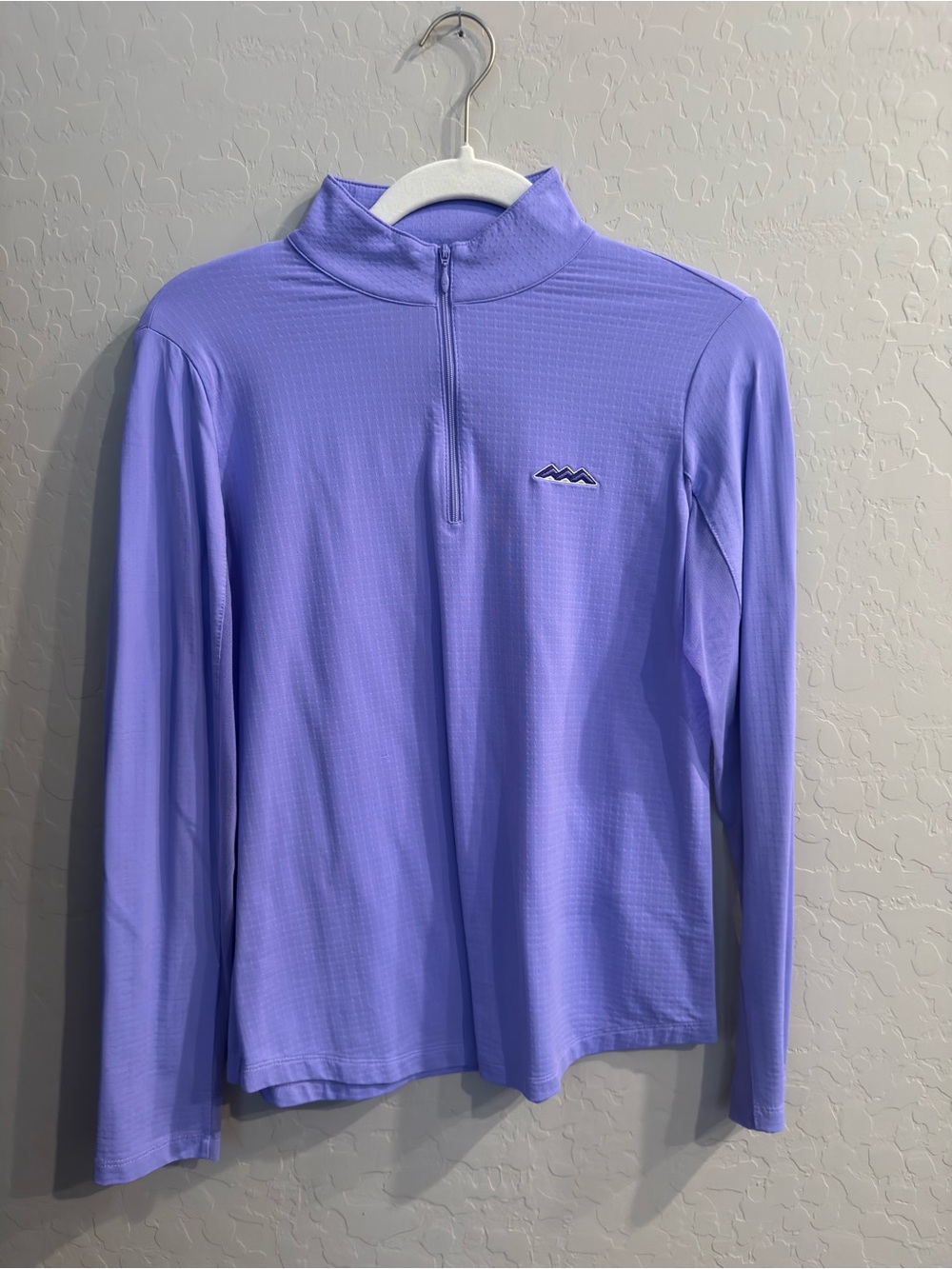IBKUL Lavender Long-Sleeve Zip Golf Top